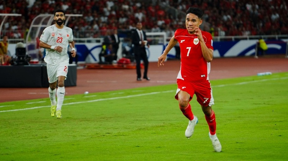 Marselino Ferdinan terima kartu kuning saat lawan Bahrain