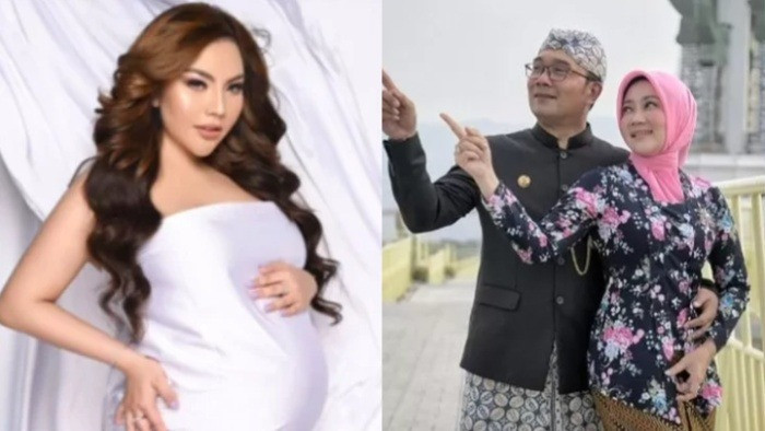 Selebgram Lisa Mariana (kiri) & Ridwan Kamil bersama Atalia Praratya (kanan)