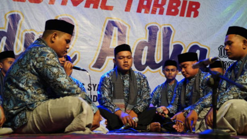 Ilustrasi takbir Idul Fitri atau Idul Adha