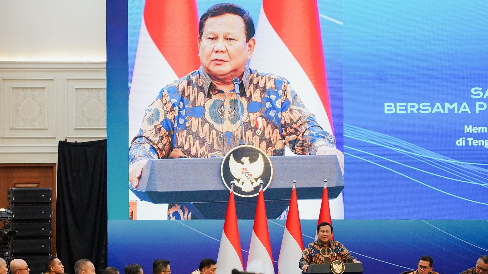 Sambutan Presiden Republik Indonesia, Prabowo Subianto pada acara Sarahsehan Ekonomi Bersama Presiden Republik Indonesia. Jakarta, Selasa, (08/04/2025).