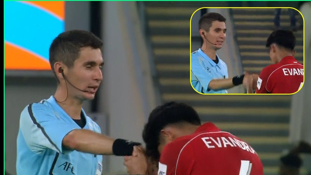 Pemain Timnas Indonesia, Evandra Florasta salim tangan wasit