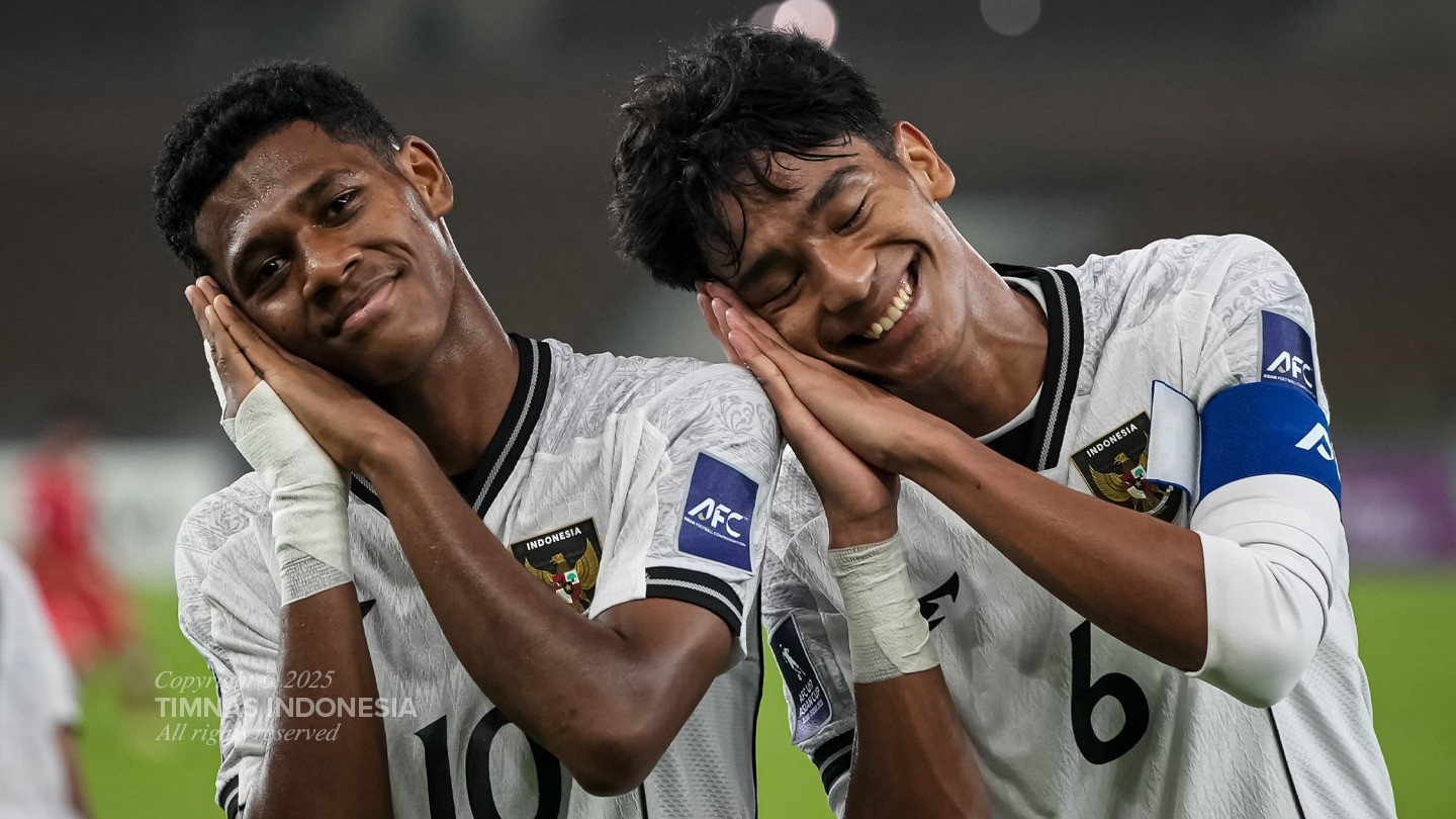 Pemain Timnas Indonesia U-17 Fadly Alberto dan Evandra Florasta