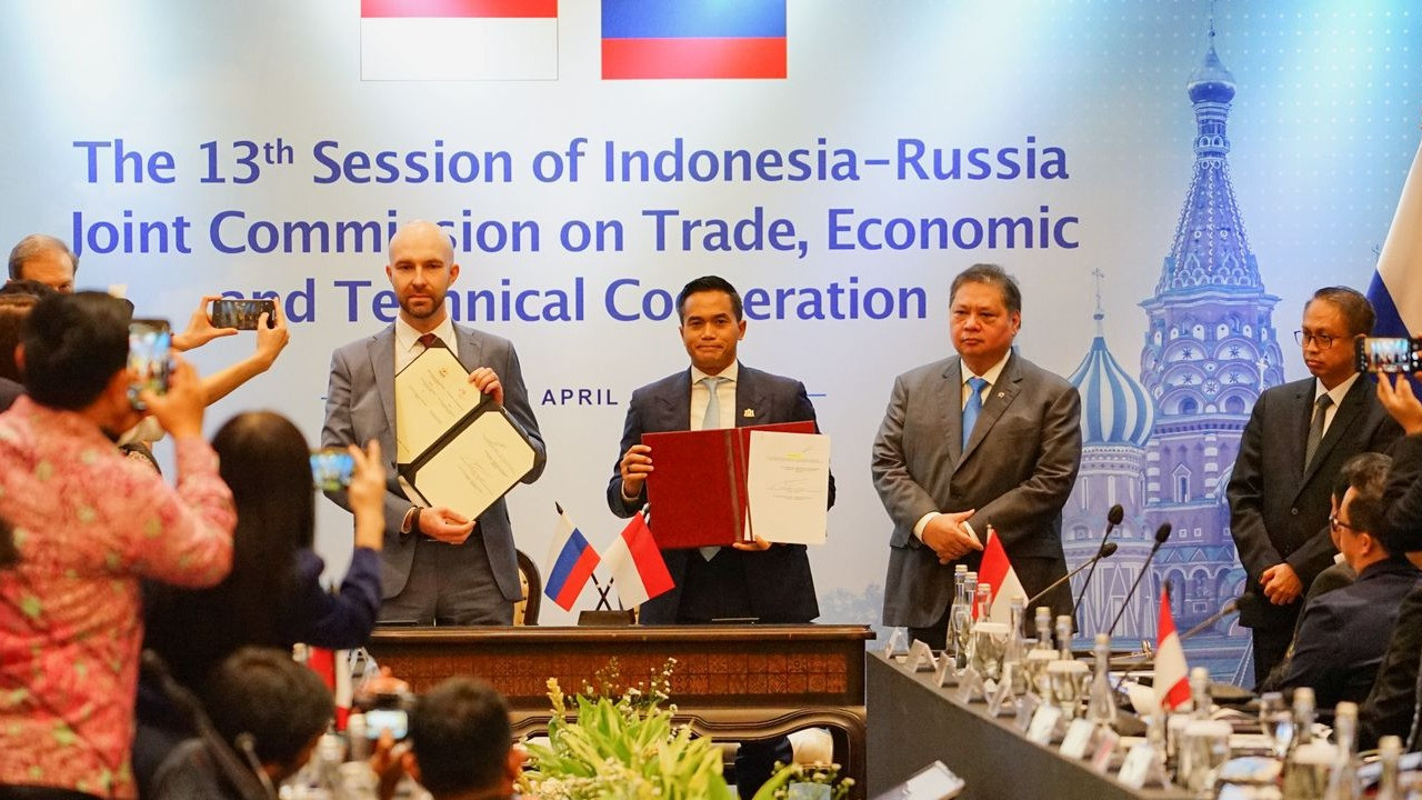 Penandatanganan MOU Russia-Indonesia pada The 13th Session of Indonesia-Russia Joint Comission on Trade
