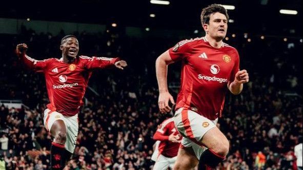 Harry Maguire Jadi Striker Dadakan dan Pahlawan Kemenangan MU atas Lyon