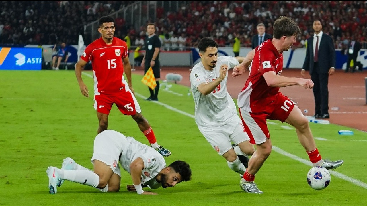 Timnas Indonesia Vs Bahrain di Stadion Utama Gelora Bung Karno (SUGBK), Jakarta pada Selasa (26/3/2025).