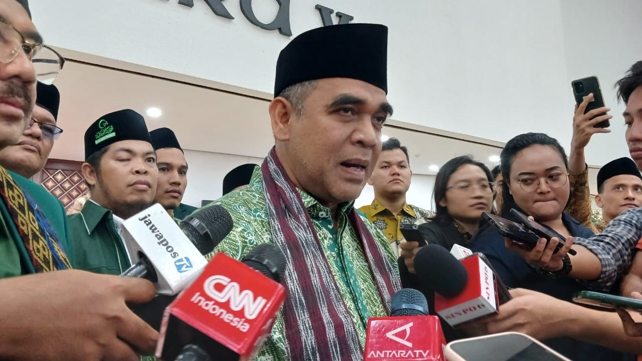 Ahmad Muzani di Gedung MPR, Jakarta Pusat, Jumat (25/4/2025).