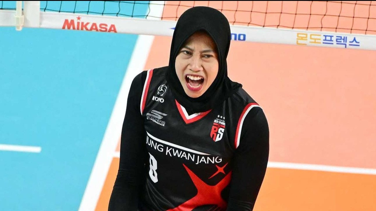 Megawati Hangestri saat masih berseragam Jung Kwan Jang Red Sparks.