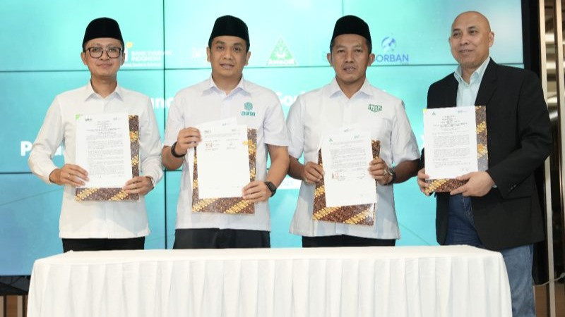 PT Bank Syariah Indonesia Tbk (BSI) dan Pimpinan Pusat Gerakan Pemuda (GP) Ansor resmi berkolaborasi untuk memberikan pelayanan haji dan umrah
