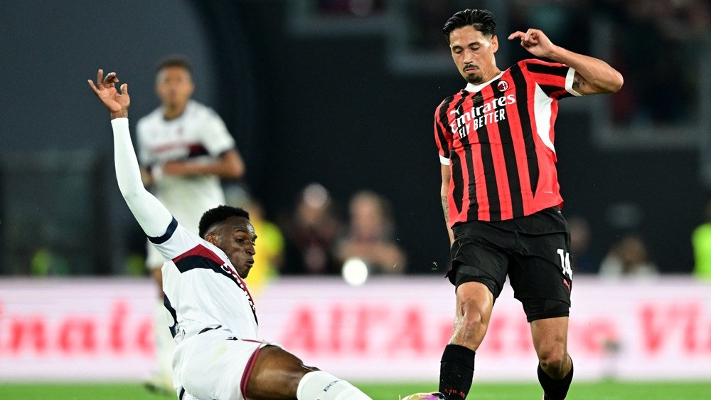 Tijjani Reijnders di final Coppa Italia, AC Milan lawan Bologna