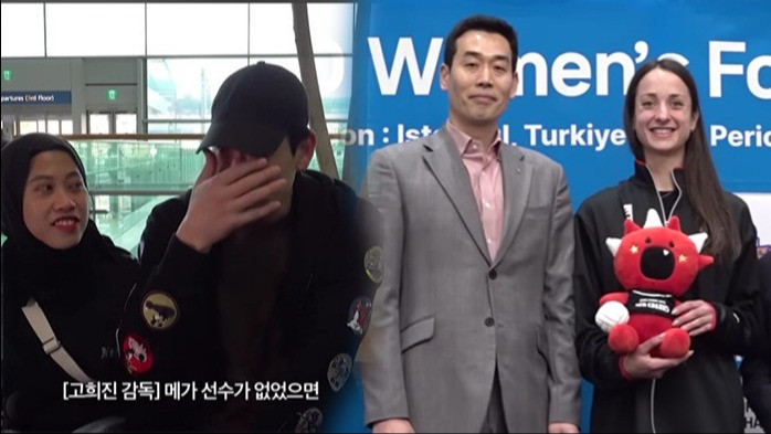 Ko Hee-jin, Megawati Hangestri dan pemain terbaru Red Sparks, Elisa Zanette.