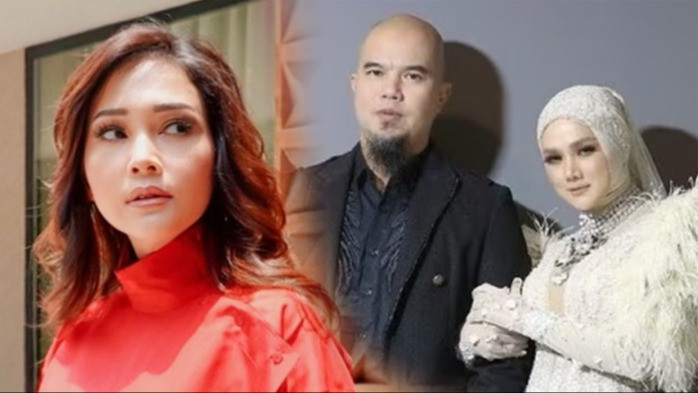 Maia Estianty bersama Ahmad Dhani dan Mulan Jameela