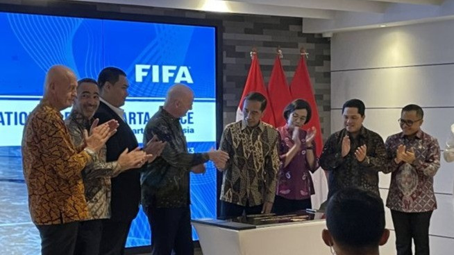 Erick Thohir, Gianni Infantino dan pejabat lainnya hadir di peresmian Kantor FIFA di Jakarta