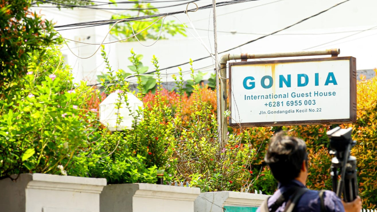 Lokasi kejadian kematian diplomat Kemlu Arya Daru Pangayunan, di Gondangdia, Jakarta Pusat