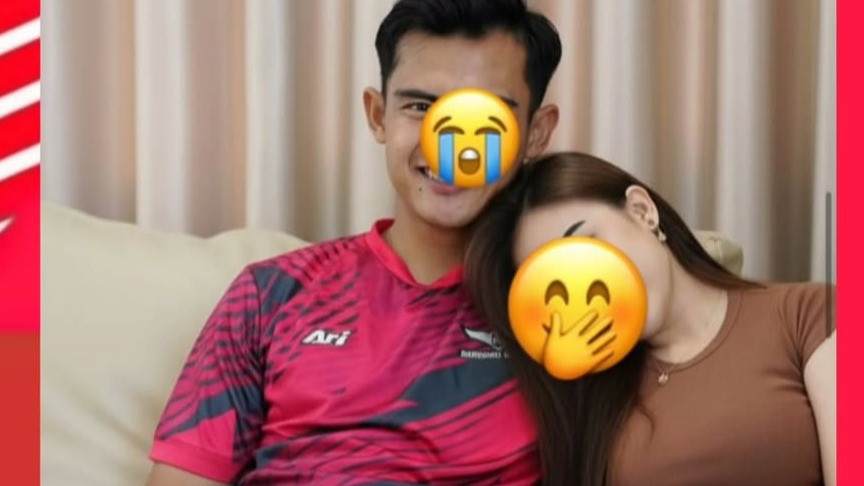 foto Pratama Arhan dan Putri Azzralea yang diduga hasil AI