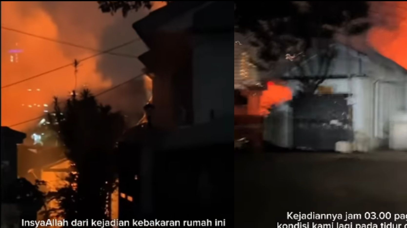 kondisi rumah Anisa Rahma dan Anandito Dwis saat kebakaran